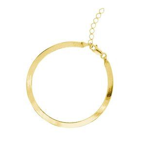 NWT Wendy Herringbone Bracelet // 14k Gold Vermeil